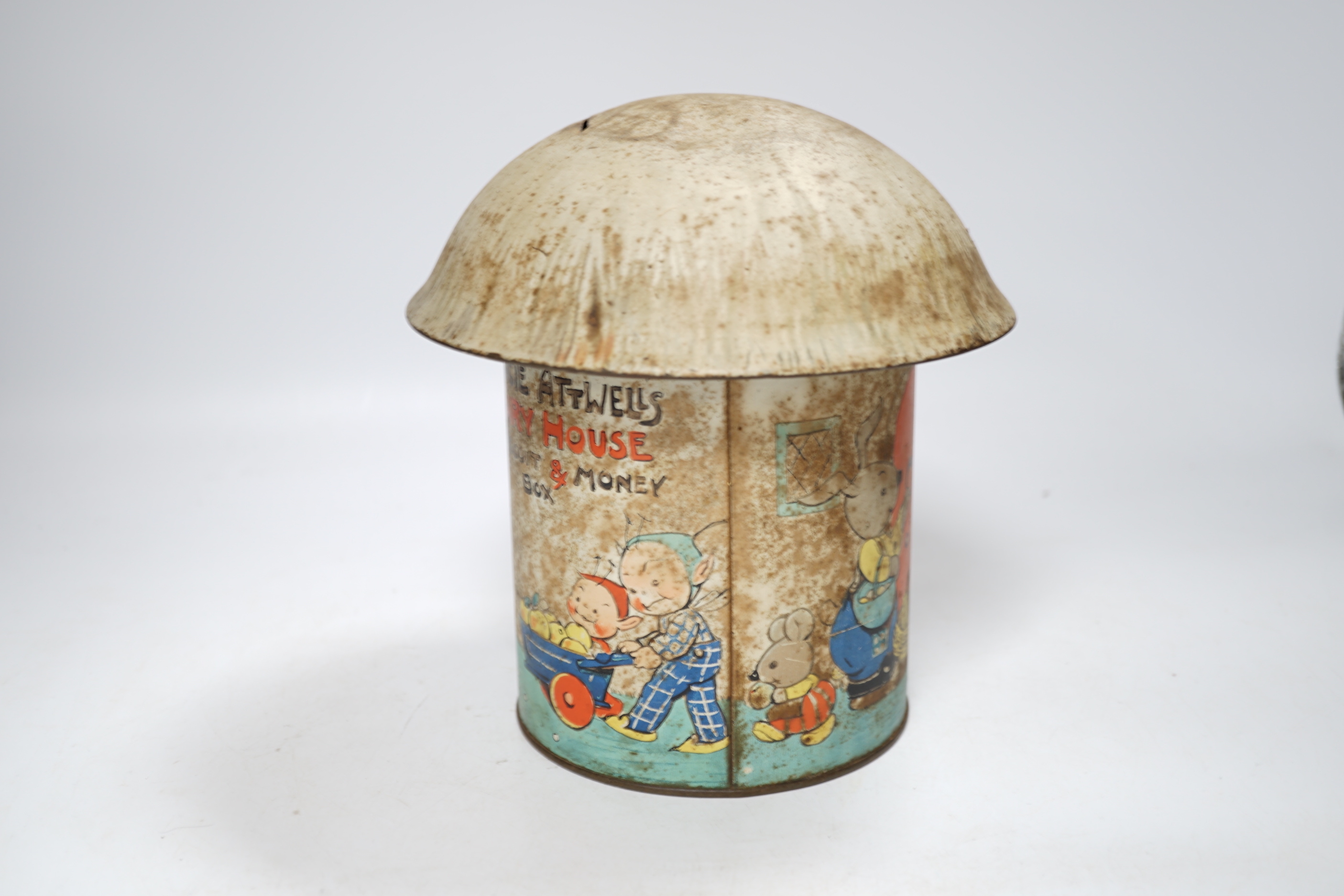 A Lucie Attwell 'mushroom' money box, 19cm